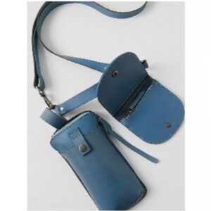 Free People Crossbody Blue Sling Belt Bag